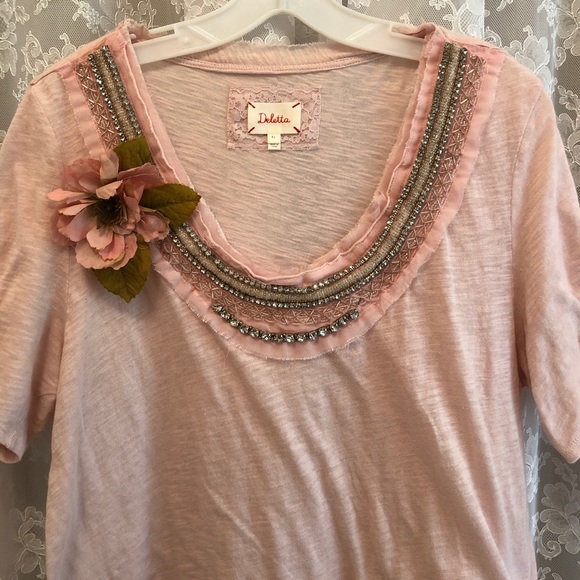ANTHROPOLOGIE* Deletta NWOT Embellished Top - Picture 2 of 12